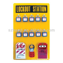 Hot sell!!!! 10 padlock lockout station